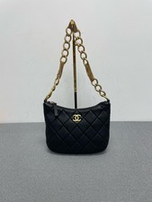 Chanel 23A Hobo Bag Fringe Chain Shoulder Bag Leather Quilted [Duties Paid]