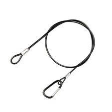 20 Pack 20" Black Security Cables for DJ Stage Lighting, 22lbs Load Capacity