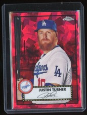 2021 Topps Chrome Platinum Anniversary - Justin Turner #226 Red Atomic Refractor