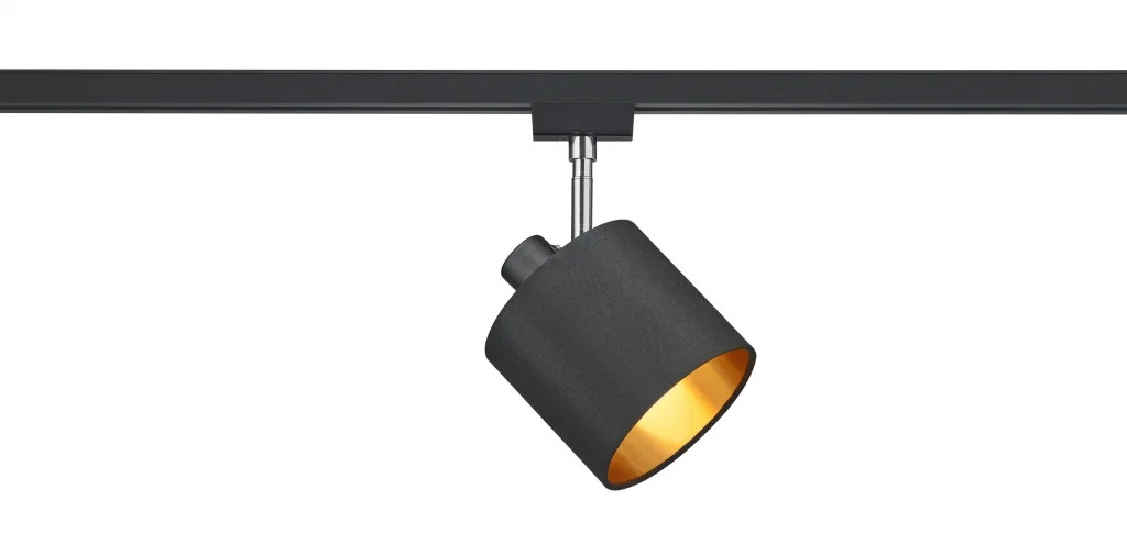 Tracking Lighting Black Tommy Track Spotlight Head Black/Gold Trio 78330179
