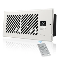 Quiet Register Booster Fan Fits 4”x10” Register Holes Smart Vent Booster Fan ...