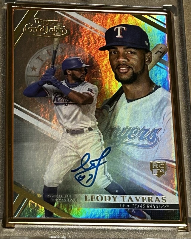 2021 Topps Gold Label RC Auto Leody Taveras Orioles Rookie