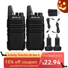 Long Range Walkie Talkies Retevis RT22 Charge Waterproof Two Way Radios 2Pack