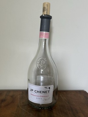Empty JP. Chenet Grenache-Cinsault Sparking Rose Wine Clear Glass 750mL Bottle