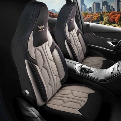 Pkw Sitzbezüge passend für Mercedes Benz R-Klasse in Beige Schwarz 1098P043