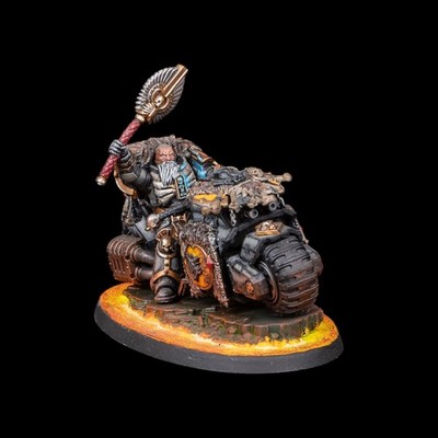 Well Painted Primaris Chaplain on Bike Space Wolves Space Marines Warhammer 40K