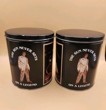 1993 Vintage Elvis Presley The Sun Never Sets On A Legend Tin Can Set Of 2!