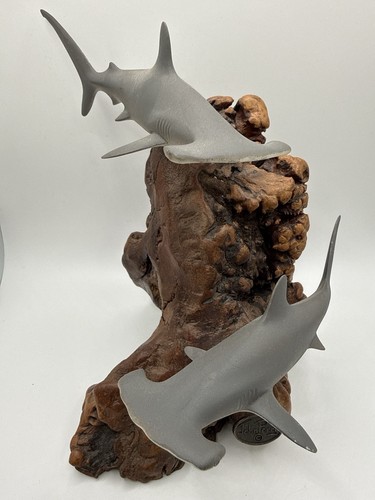 John Perry Hammerhead Shark Sculpture, Burlwood