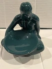 Frankoma Pottery, OK, USA  Indian Maiden Bowl Maker, #123, Dark Green