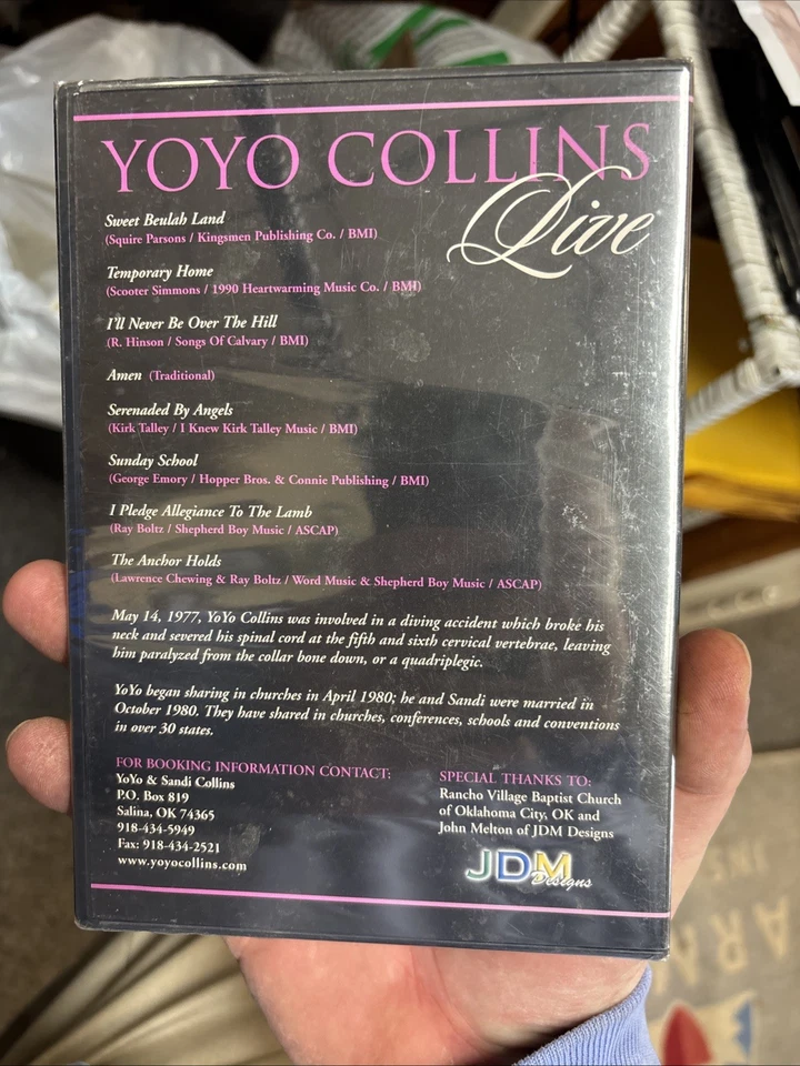 YOYO COLLINS LIVE MY DRIVING ACCIDENT VICTORY THROUGH PARALYSIS & SINGING (dvd) - Image 4 of 4