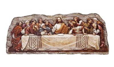 Joseph's Studio by Roman - The Last Supper Wall Plaque, 5'' H and 12.25'' W, Re...