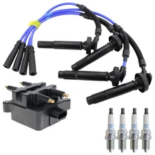 Hitachi Ignition Coils NGK 4 Standrad Spark Plugs & Wire Set Kit for Impreza H4
