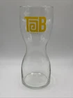 Vintage TaB Cola Hourglass Drinking Glass Yellow Logo 1970s Coca-Cola