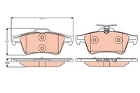 TRW Bremsbelagsatz Scheibenbremse Cotec GDB2086 FüR Ford Mazda Opel Renault V50
