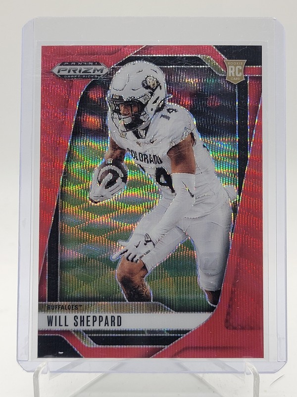 WILL SHEPPARD 2025 PRIZM DRAFT RUBY WAVE ROOKIE #23 FOOTBALL BUFFALOES Q6262