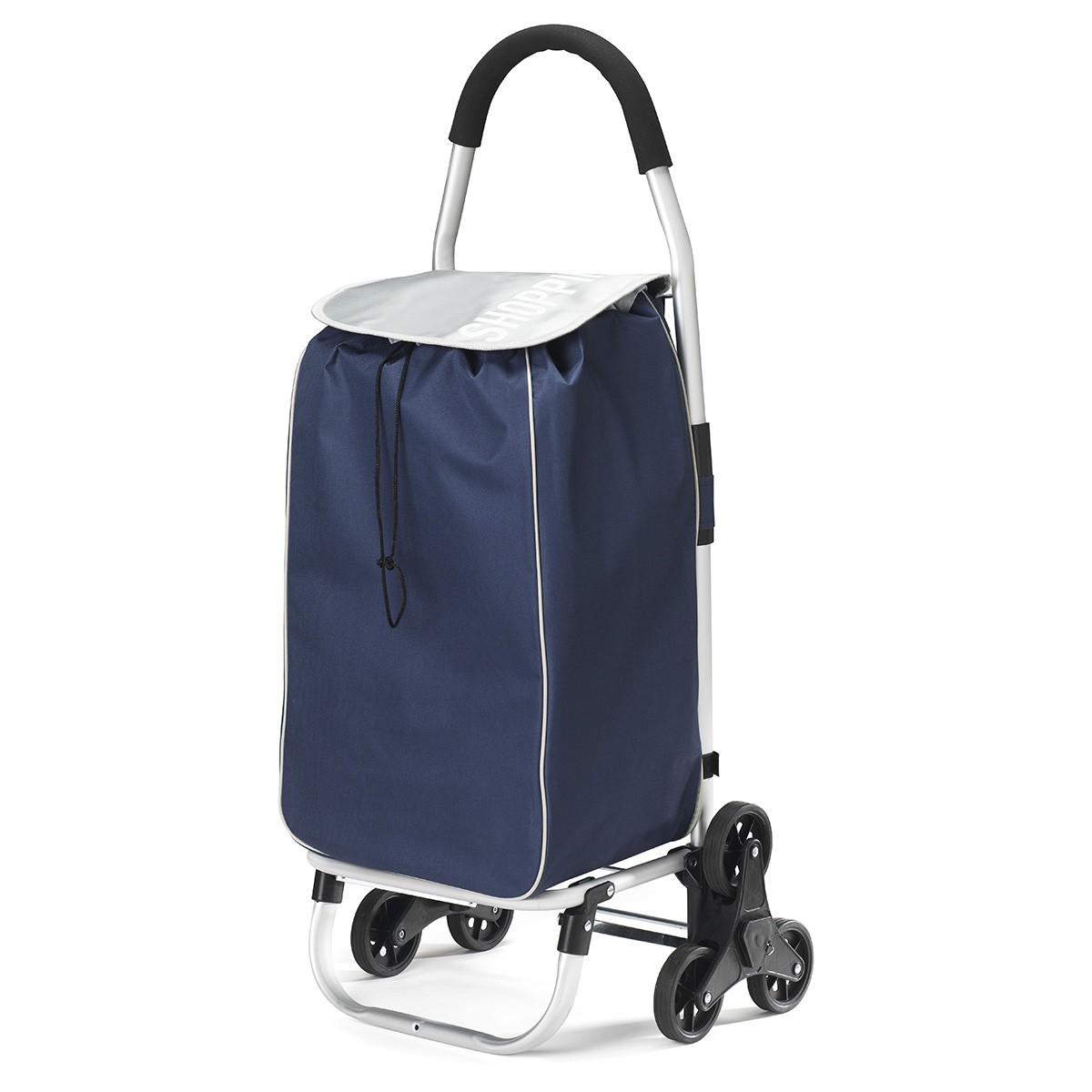 Kitchen Chef Poussette de Marché 6 Roues 46L Bleu et Gris EASYPOUSS TRIO