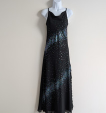 Vintage Wishes Maxi Dress Womens 5 Formal Sequin Y2K Whimsigoth Dark Fairy 90s