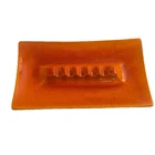 Royal Haeger R125 Red Orange Ceramic Rectangular Ashtray USA Art Pottery Glossy