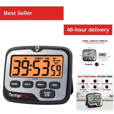 TempPro TM01 2-in-1 Digital Kitchen Timer | Adjustable Alarm Volume
