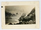 #  18 OLD WW2 MILITARY PHOTO SHIP ON THE ROCK ROUGH SEA SNAPSHOT