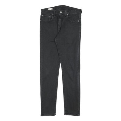 LEVI'S 512 Big E Herren Jeans Schwarz Slim Skinny Baumwollmischung W32 L32