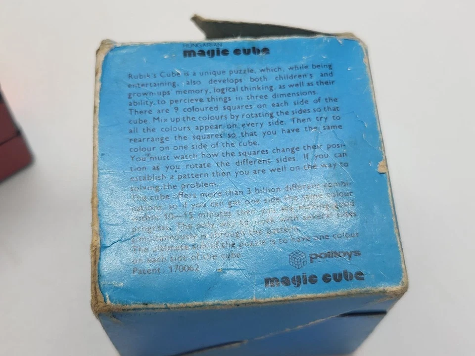 Rubik's Cube Logical Game Puzzle POLITOYS Hungary Original Vintage 1980 - Image 3 of 4