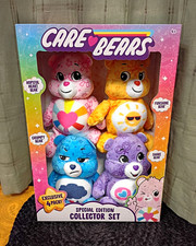 NEW Care Bears Special Edition Collector Set 4-Pack Boxed Plush Hopeful/Grumpy