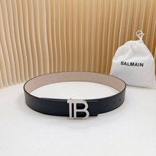 Cinturón de cuero Balmain para hombre 4,0 cm de ancho EU100