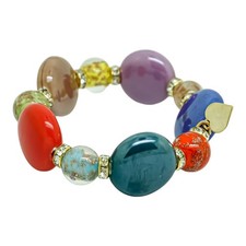 Murano Glasarmband Millefiori Handgemacht Mehrfarbig Venedig Italien