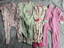 Lot of Baby Girl 18-24 Koala Footless Jammies (read)