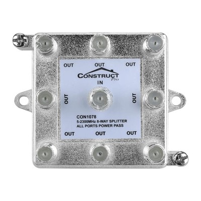 Construct Pro Vertical 8-Way 5-2300MHz Coax Splitter