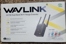 Wavlink AC750 Dual Band Wi-Fi Range Extender - Black