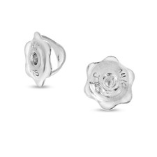 14k White Gold Screw-Back Type Earring Backs for 0.7mm Posts 1 Pair 