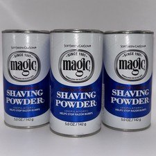 Lot of 3 Magic Shaving Powder Regular Strength 5 oz Depilatory New