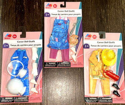 Just Pretending Career Doll Work Outfit Lot fo 3 Clothes, Shoes, Accessories