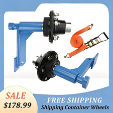 2-Pack 8800lbs Shipping Container Wheels 6-Lug Kit Heavy Ship Container Axles