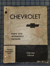 1960 Thru 1969 Chevrolet Corvair Part Catalog Manual Original 1960 Thru 1969 Chevrolet Corvair Part Catalog Manual Original