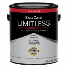 Limitless Interior Paint  Primer,Matte Acrylic Latex,White,1 Gallon - LLIM1-GL