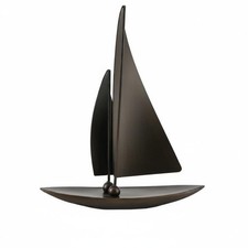 Segelboot Skulptur k&uuml;nstlerische Dekoration Metall Segelboot Figur