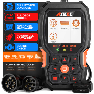 ANCEL HD601 Heavy Duty Truck Scanner LKW Diagnosegerät DPF ABS Für Iveco MAN