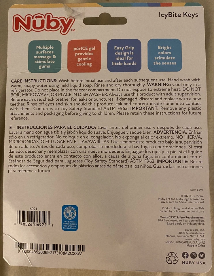 Nuby Ice Gel Teether Keys - Multicolor - Image 2 of 2