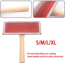 1PC Handle Shedding Wool Carding Combs Felting Hand Carders Preparation UK