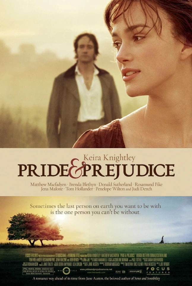 Pride & Prejudice movie poster - 11 x 17 - Keira Knightley, Matthew Macfadyen