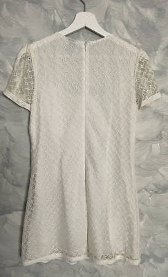 light blue lace shift dress Cornelia Opal Sequin Lace Shift Dress with Scalloped Edges main image 0