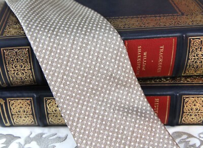 CANALI DOT TIE - TAN OR GOLD - NEW IN PLASTIC W/ TAG  - FREE BOXED SHIP