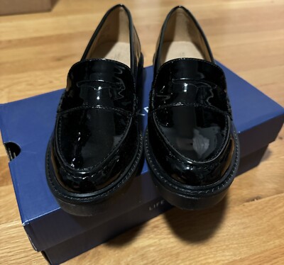Womens Rockport Kacey Penny Loafer Black Patent Leather Size US  [CI8735]