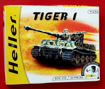 #ad #ad Heller Tiger 1 Plastic Tank 1:72 Scale Model Kit #71234 66 pieces $21.99