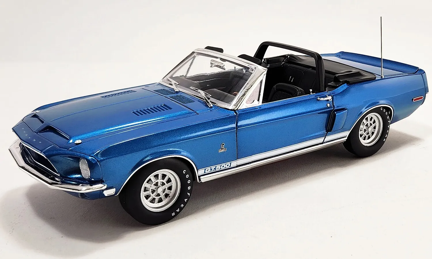 1968 SHELBY GT500 CONVERTIBLE - ACAPULCO BLUE - ACME 1 18 -NEW!!