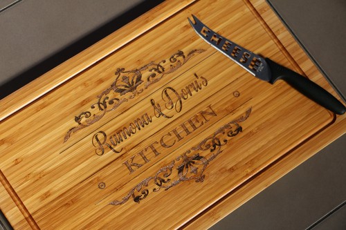 Laser Engraved Personalised Chopping Board - Picture 3 of 3