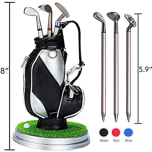 Jishi Golf Bag Pen Holder Desk Accessories Decor Gifts for Multicolor